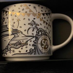 50th Birthday Mug - White and Gold
